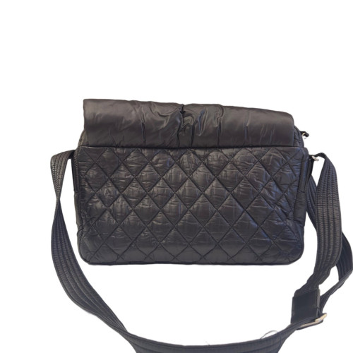 Chanel Quilted Messenger Nylon Black