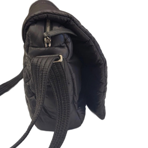 Chanel Quilted Messenger Nylon Black