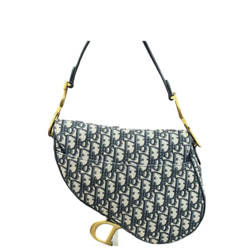 Dior Medium Saddle Bag Oblique Blue Beige Black Dior Medium Saddle Bag Oblique Blue Beige Black