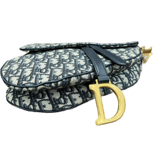 Dior Medium Saddle Bag Oblique Blue Beige Black Dior Medium Saddle Bag Oblique Blue Beige Black