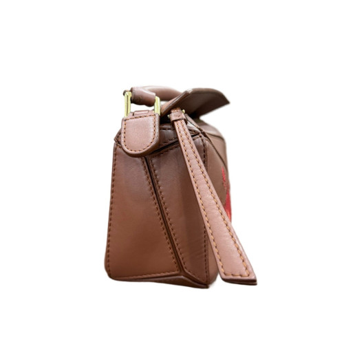 Loewe Graffiti Mini Puzzle Calfskin Brown Red Loewe Graffiti Mini Puzzle Calfskin Brown Red