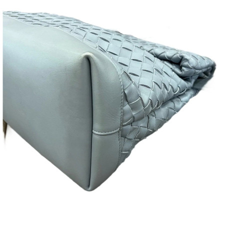 Bottega Veneta Messenger Calfskin Intrecciato Grey