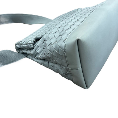 Bottega Veneta Messenger Calfskin Intrecciato Grey