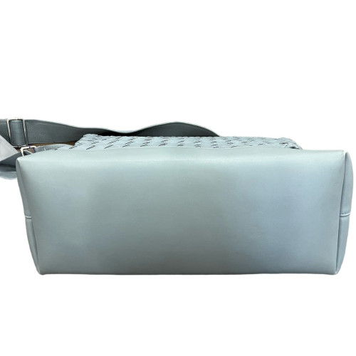 Bottega Veneta Messenger Calfskin Intrecciato Grey