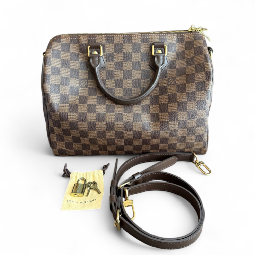 Louis Vuitton Speedy Bandouliere 30 Damier Ebene Brown