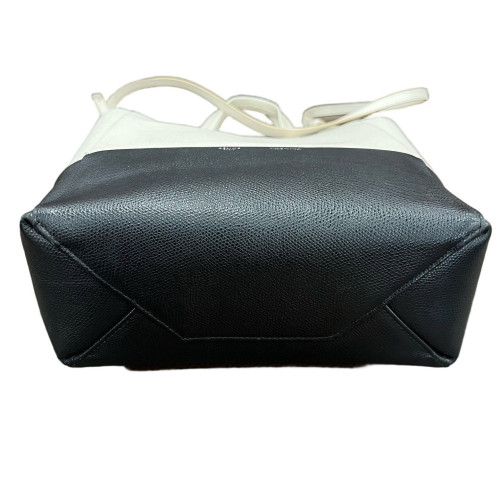 Celine Tote Bag Grained Calfskin White Black