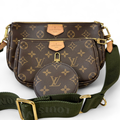 Louis Vuitton Multi Pochette Accessories Monogram Brown Green