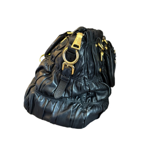 Prada Tote Bag Gaufre Calfskin Black