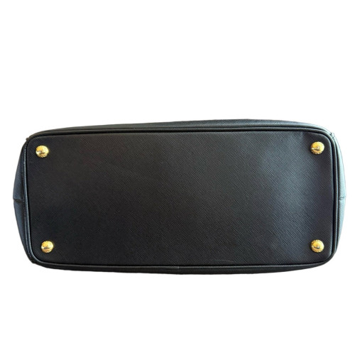 Prada Medium Galleria Double Zip Tote Saffiano Calfskin Black