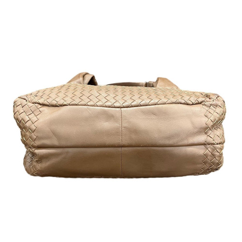 Bottega Veneta Hobo Calfskin Intrecciato Light Gold