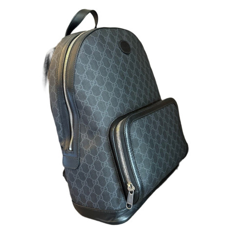 Gucci Backpack GG Supreme Monogram Black Grey