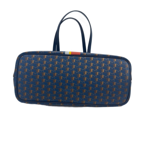 Moynat Tote Bag Toile 1920 Monogram Blue Brown Red