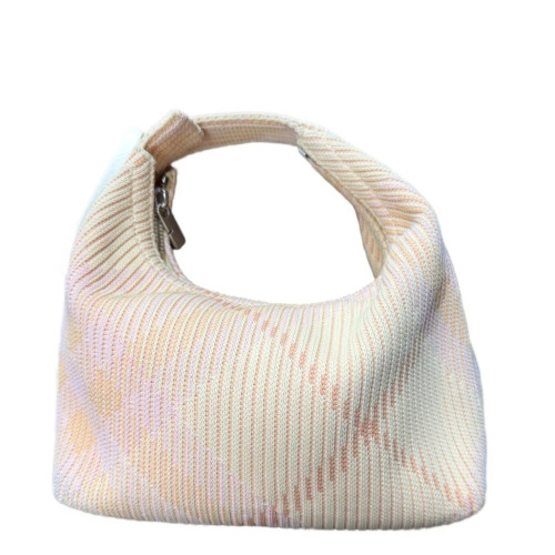 Burberry Handbag Fabric Pink White Light Yellow