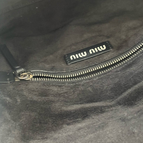 Miu Miu Crossbody Bag Calfskin Black White Miu Miu Crossbody Bag Calfskin Black White
