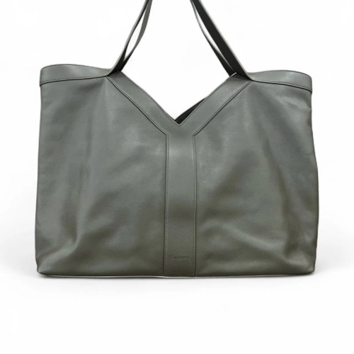 Yves Saint Laurent Tote Bag Calfskin Dark Green
