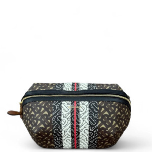 Burberry Bumbag Monogram Calfskin Brown Black White