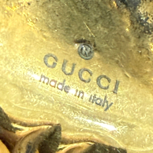 Gucci Strass Necklace Metal Gold Pink Gucci Strass Necklace Metal Gold Pink