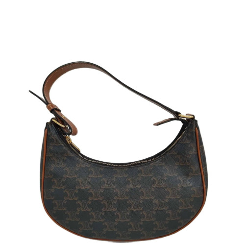 Celine Medium Ava Shoulder Bag Triomphe Brown Black