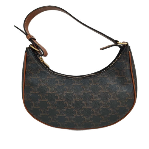 Celine Medium Ava Shoulder Bag Triomphe Brown Black