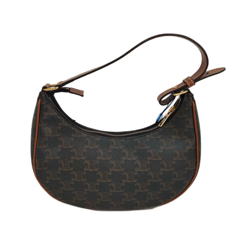 Celine Medium Ava Shoulder Bag Triomphe Brown Black
