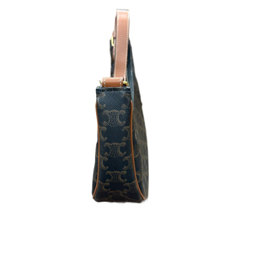 Celine Medium Ava Shoulder Bag Triomphe Brown Black