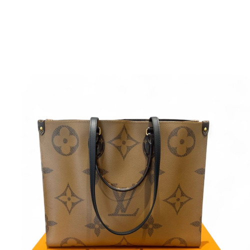 Louis Vuitton Onthego GM Reverse Monogram Giant Brown Black Louis Vuitton Onthego GM Reverse Monogram Giant Brown Black