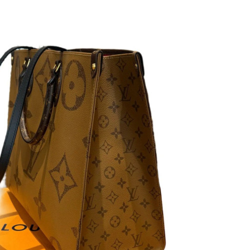 Louis Vuitton Onthego GM Reverse Monogram Giant Brown Black Louis Vuitton Onthego GM Reverse Monogram Giant Brown Black