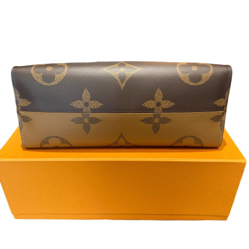 Louis Vuitton Onthego GM Reverse Monogram Giant Brown Black Louis Vuitton Onthego GM Reverse Monogram Giant Brown Black