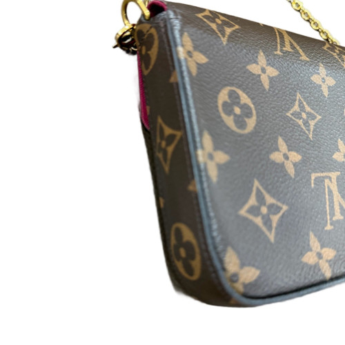 Louis Vuitton Pochette Felicie Chain Wallet Monogram Brown
