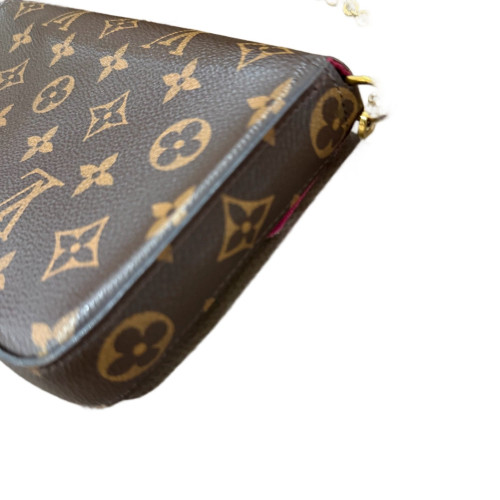 Louis Vuitton Pochette Felicie Chain Wallet Monogram Brown