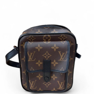 Louis Vuitton Christopher Wearable Wallet Monogram Macassar Black Brown