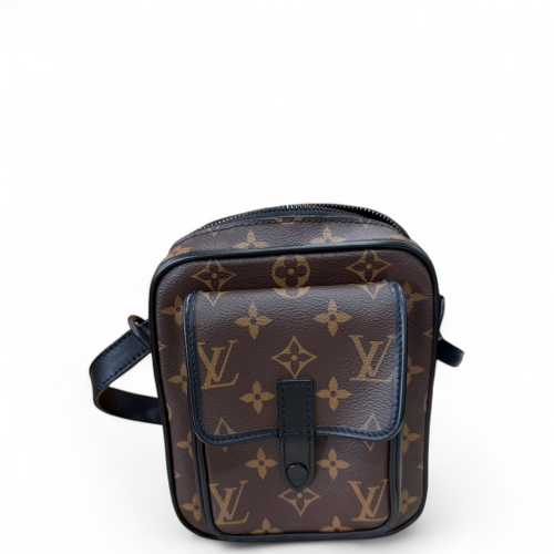 Louis Vuitton Christopher Wearable Wallet Monogram Macassar Black Brown