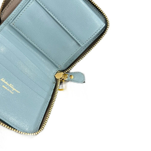 Salvatore Ferragamo Compact Wallet Calfskin Grey
