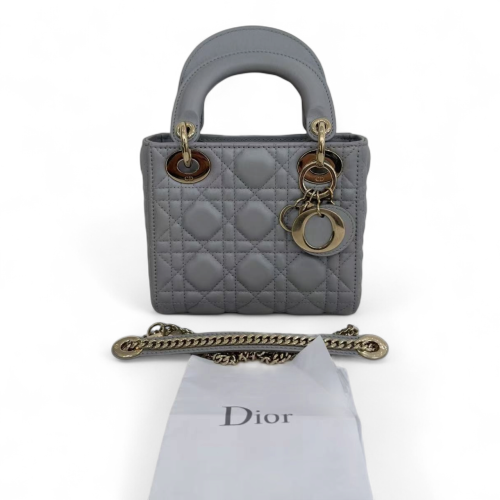 Dior Mini Lady Dior Calfskin Grey