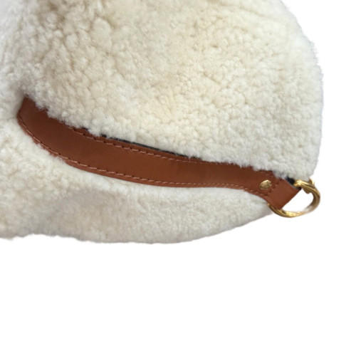 Louis Vuitton Speedy Bandouliere 25 Shearling White Brown Black