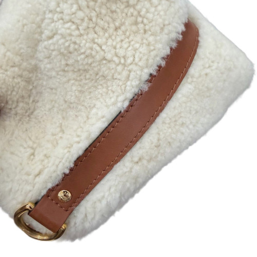 Louis Vuitton Speedy Bandouliere 25 Shearling White Brown Black