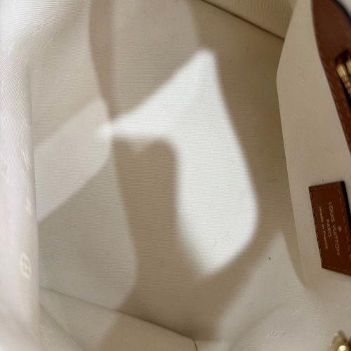 Louis Vuitton Speedy Bandouliere 25 Shearling White Brown Black