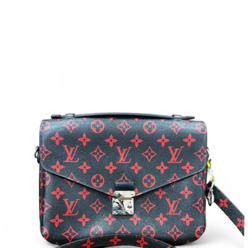 Louis Vuitton Pochette Metis Monogram Black Red