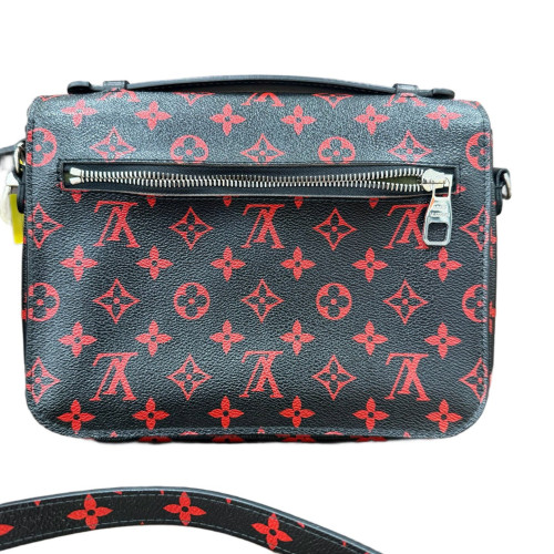 Louis Vuitton Pochette Metis Monogram Black Red