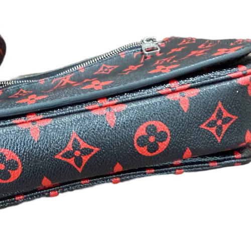 Louis Vuitton Pochette Metis Monogram Black Red