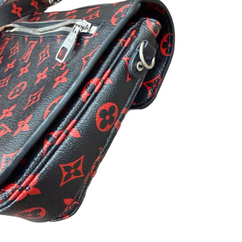 Louis Vuitton Pochette Metis Monogram Black Red