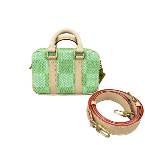 Louis Vuitton X Tyler The Creator Nano Porte Documents Voyage Damier Pop Green Pink White
