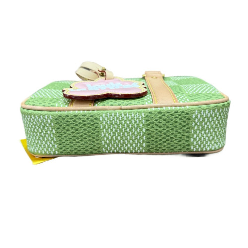 Louis Vuitton X Tyler The Creator Nano Porte Documents Voyage Damier Pop Green Pink White