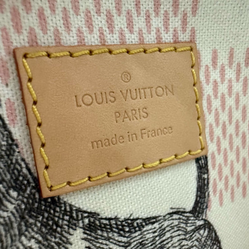 Louis Vuitton X Tyler The Creator Nano Porte Documents Voyage Damier Pop Green Pink White