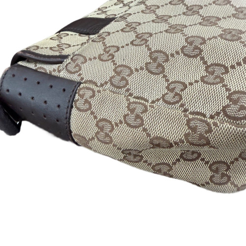 Gucci Messenger GG Supreme Monogram Beige Brown Black Gucci Messenger GG Supreme Monogram Beige Brown Black