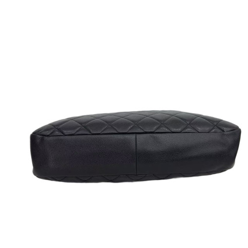 Chanel Quilted Tote Bag Calfskin Black