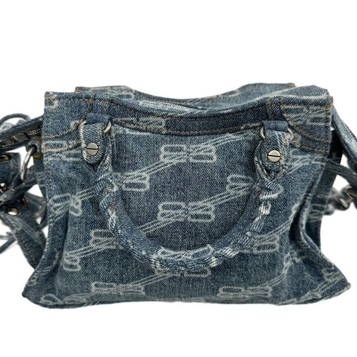 Balenciaga Handbag Denim Blue