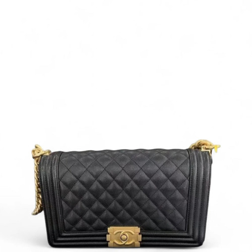 Chanel Quilted Medium Boy Flap Calfskin Black