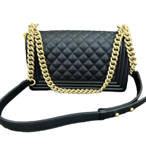 Chanel Quilted Medium Boy Flap Calfskin Black