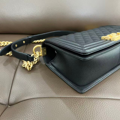 Chanel Quilted Medium Boy Flap Calfskin Black
